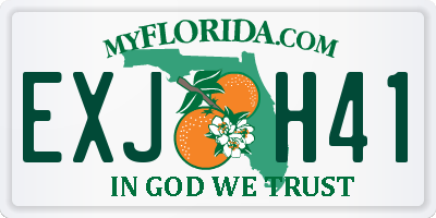FL license plate EXJH41