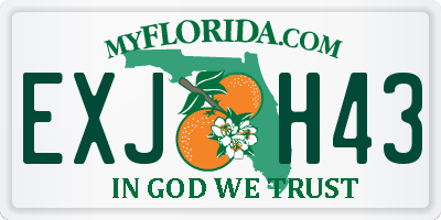 FL license plate EXJH43