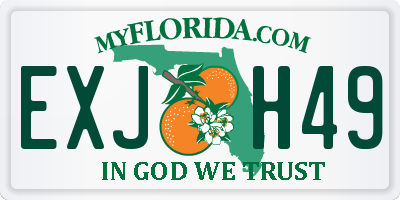FL license plate EXJH49