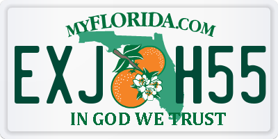 FL license plate EXJH55