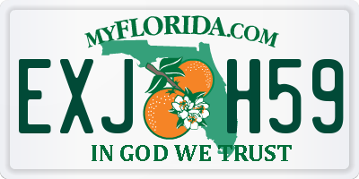 FL license plate EXJH59