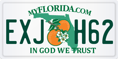 FL license plate EXJH62
