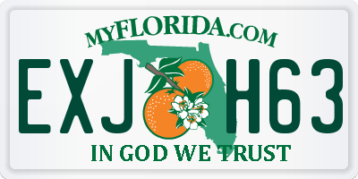 FL license plate EXJH63