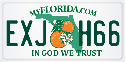 FL license plate EXJH66