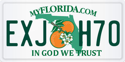 FL license plate EXJH70