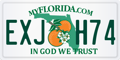 FL license plate EXJH74