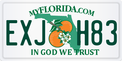 FL license plate EXJH83