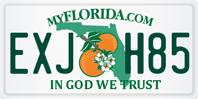 FL license plate EXJH85
