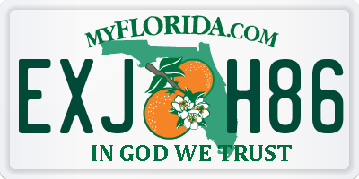 FL license plate EXJH86