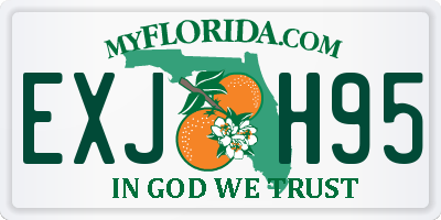 FL license plate EXJH95