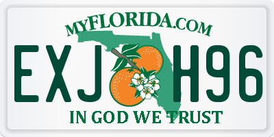 FL license plate EXJH96