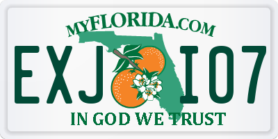 FL license plate EXJI07
