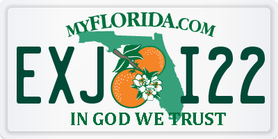 FL license plate EXJI22