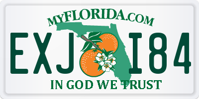 FL license plate EXJI84
