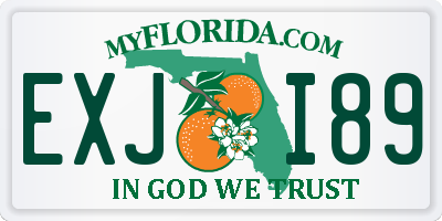 FL license plate EXJI89