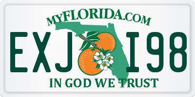 FL license plate EXJI98