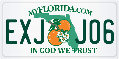 FL license plate EXJJ06