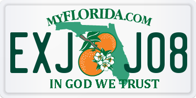 FL license plate EXJJ08