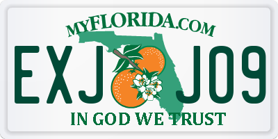 FL license plate EXJJ09