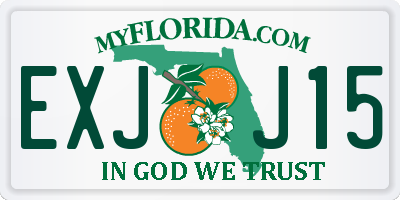FL license plate EXJJ15
