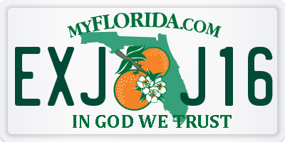 FL license plate EXJJ16