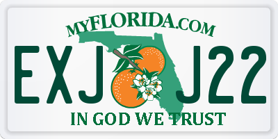 FL license plate EXJJ22