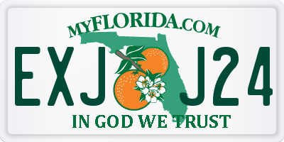 FL license plate EXJJ24