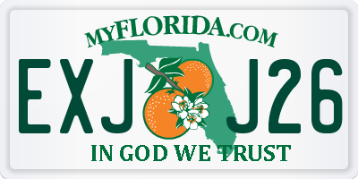 FL license plate EXJJ26