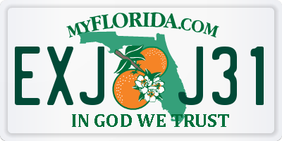 FL license plate EXJJ31