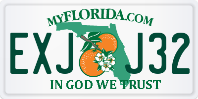 FL license plate EXJJ32