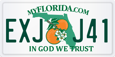 FL license plate EXJJ41