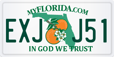 FL license plate EXJJ51