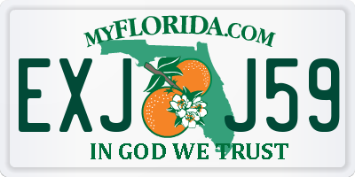 FL license plate EXJJ59