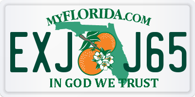 FL license plate EXJJ65