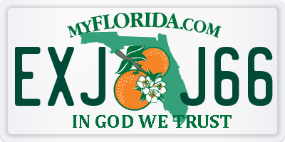 FL license plate EXJJ66