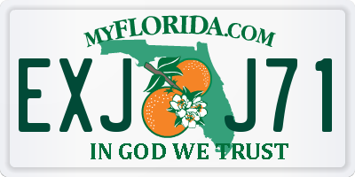 FL license plate EXJJ71