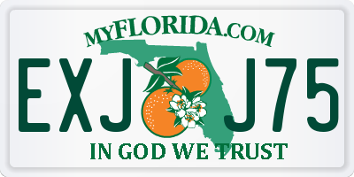 FL license plate EXJJ75