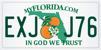 FL license plate EXJJ76