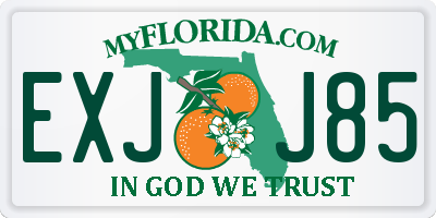 FL license plate EXJJ85