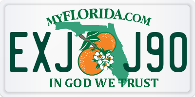 FL license plate EXJJ90