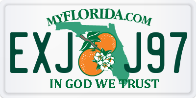 FL license plate EXJJ97