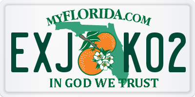 FL license plate EXJK02