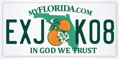 FL license plate EXJK08