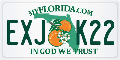 FL license plate EXJK22