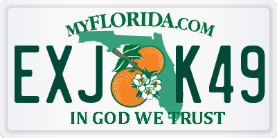 FL license plate EXJK49
