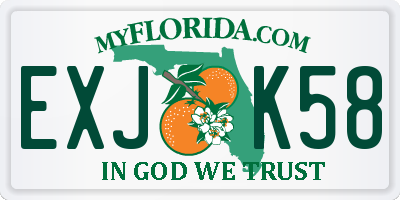 FL license plate EXJK58