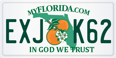 FL license plate EXJK62