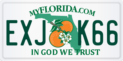 FL license plate EXJK66