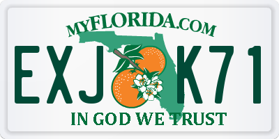 FL license plate EXJK71