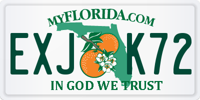 FL license plate EXJK72